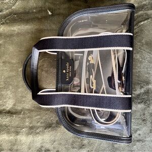 Kate Spade Clear Tote Bag with Black Trim